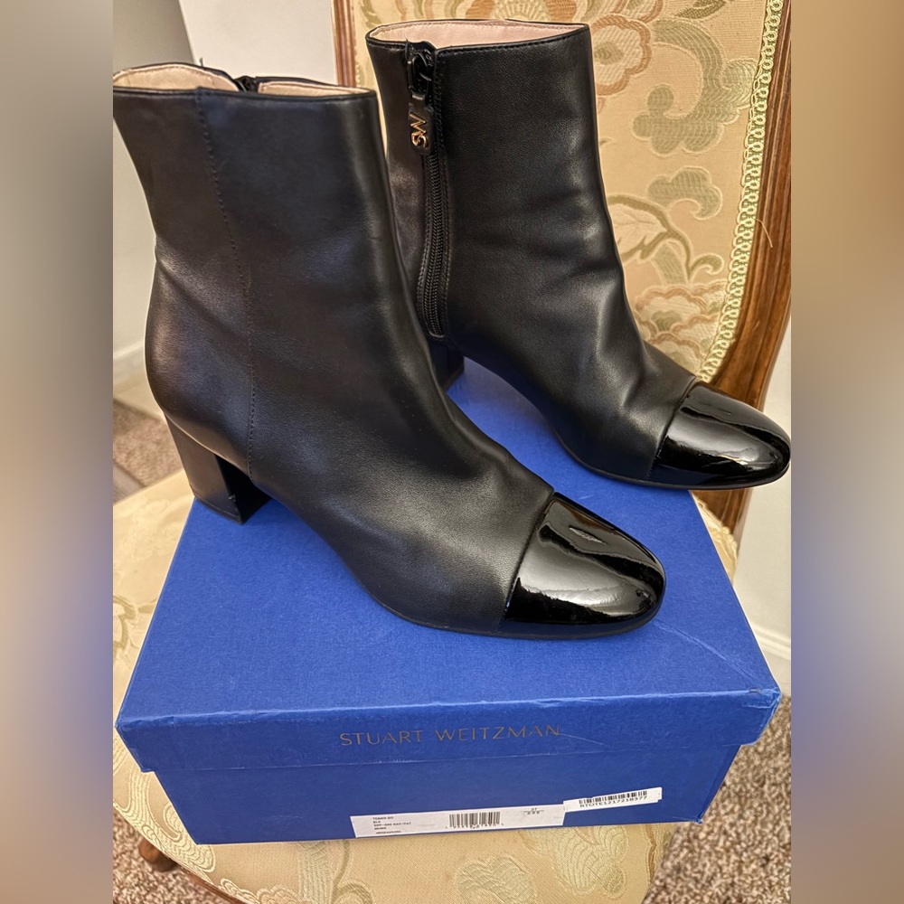 Stuart Weitzman Tegan 60 Black Ankle Boots